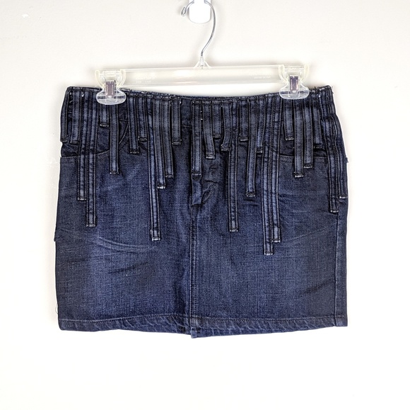 denim skirt with belt loops